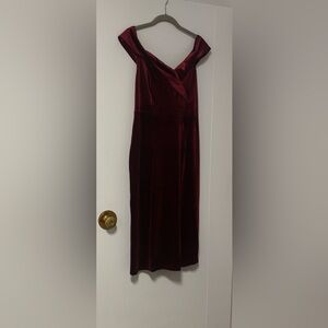 Velvet Red Wine Party Dress 2X/14